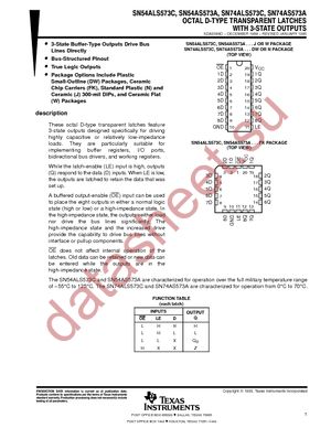 SN74ALS573CNE4 datasheet  